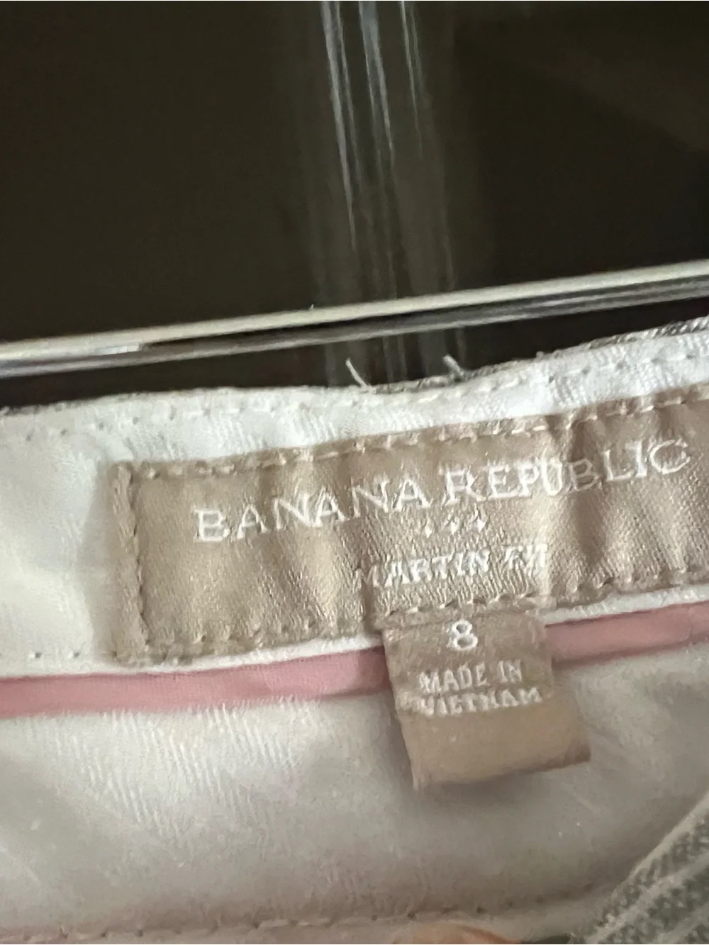 Banana Republic Light Gray stripes linen Pants